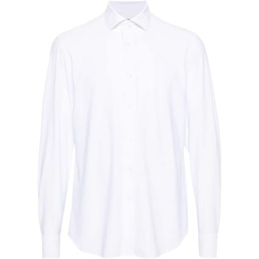 Corneliani camicia con colletto ampio - bianco