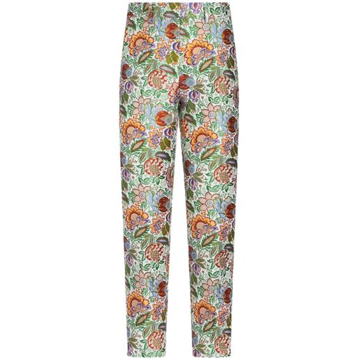 ETRO pantaloni sartoriali a fiori - bianco