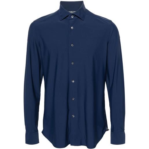 Corneliani camicia con colletto ampio - blu