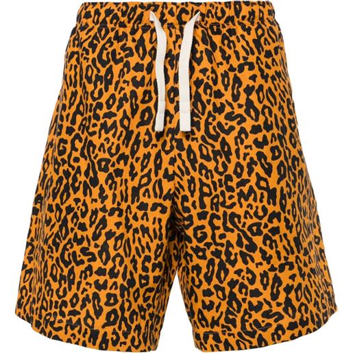 Palm Angels shorts leopardati - arancione