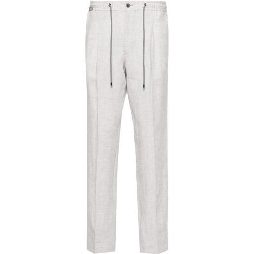 Corneliani pantaloni con vita elasticizzata - grigio