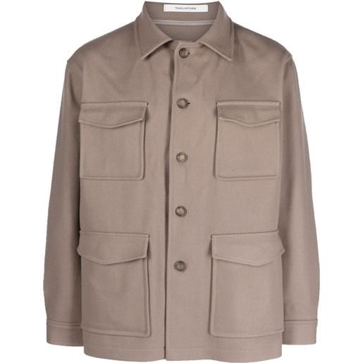 Tagliatore giacca-camicia con bottoni - grigio