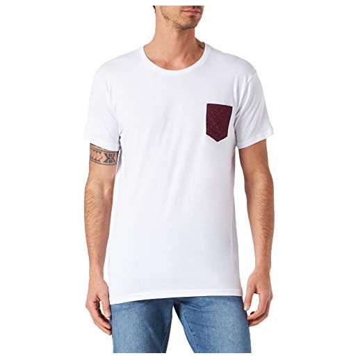 Frenchcool maglietta bianca con tasca satin rouge t-shirt, m uomo