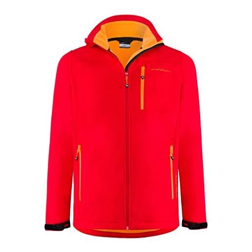 Black Crevice - giacca softshell da uomo, rosso/arancione, xl
