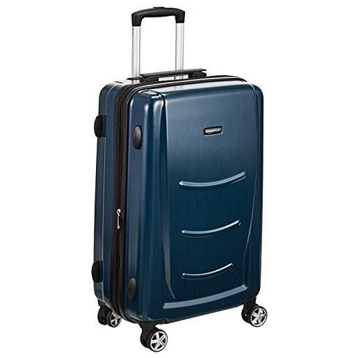 Amazon Basics - trolley rigido con rotelle girevoli, 68 cm, blu marino