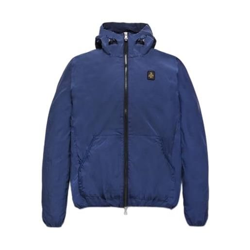 RefrigiWear bomber giacca con cappuccio uomo nylon ultra leggero blu - m