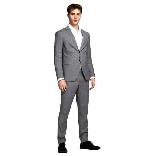 JACK & JONES suit 2-piece super slim fit light grey melange 46 light grey melange 46