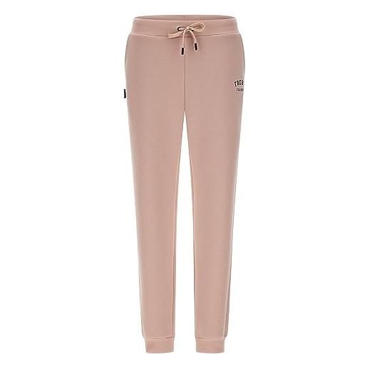 FREDDY - pantaloni in felpa con fondo a polsino e logo glitter, donna, rosa, small