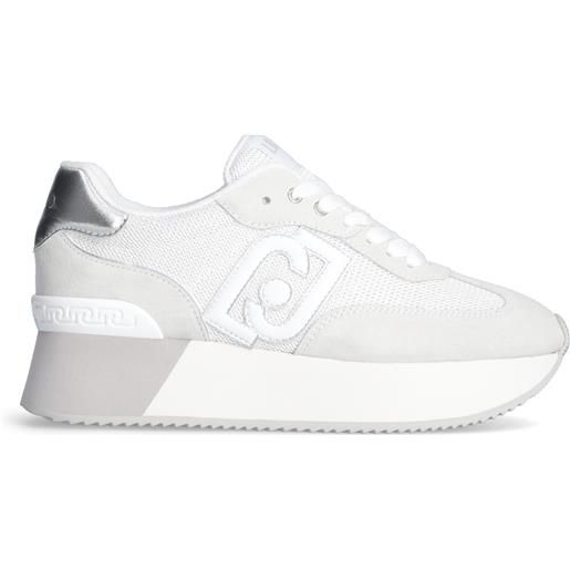 LIU JO sneakers white-silver in brighty mesh ba4081px