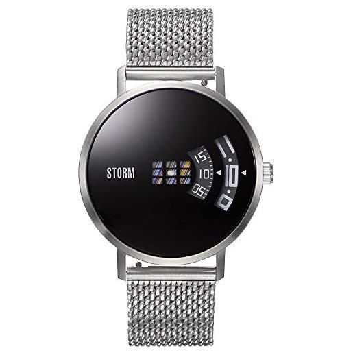 STORM london remi v2 mesh black, orologio da uomo con cassa in acciaio inox, impermeabile a 5 bar, quadrante rotante, vetro minerale, 47460/bk