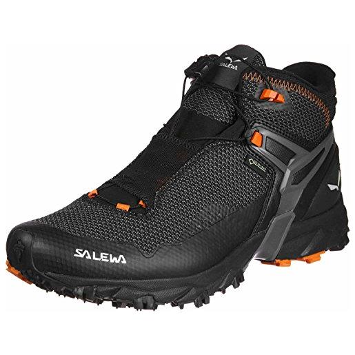 SALEWA ms ultra flex mid gtx, scarpe da trail running uomo, black holland, 42.5 eu