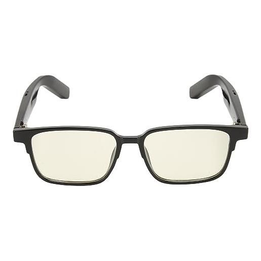 Dpofirs cuffie per occhiali intelligenti, cuffie indossabili wireless bluetooth a orecchio aperto con controllo touch e vocale, occhiali da sole audio impermeabili (con lenti per visione