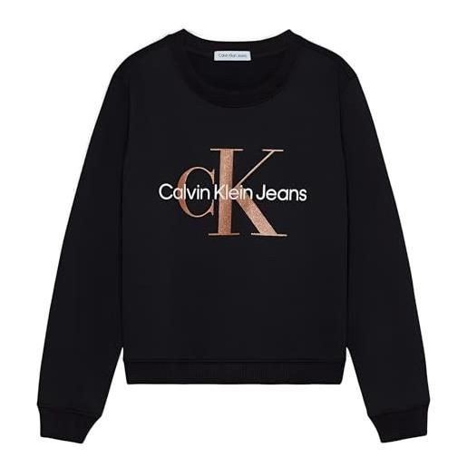 Calvin Klein calvin klein jeans relaxed logo sweatshirt nero 6 anni