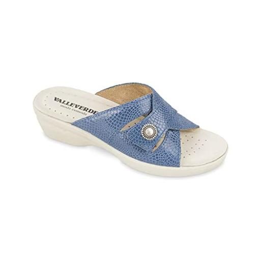 Valleverde scarpe ciabatte sandalo donna 25306 pelle blu originale pe 2023 taglia 35 colore blu