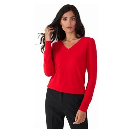 Style & Republic maglione da donna con scollo a v, elegante in 100% cashmere - il tuo morbido maglione di alta qualità per momenti eleganti in autunno e inverno, endless passion, xs