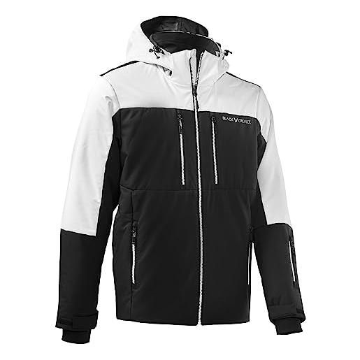 Black Crevice giacca da sci da uomo, di alta qualità, in 100% poliestere, giacca da sci da uomo, alla moda, antivento e impermeabile, per attività all'aria aperta, da uomo, traspirante