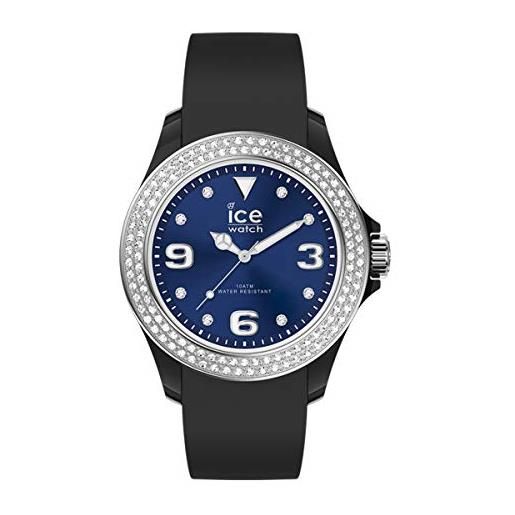 Ice-watch ice star black deep blue orologio nero da donna con cinturino in silicone, 017236 (small)