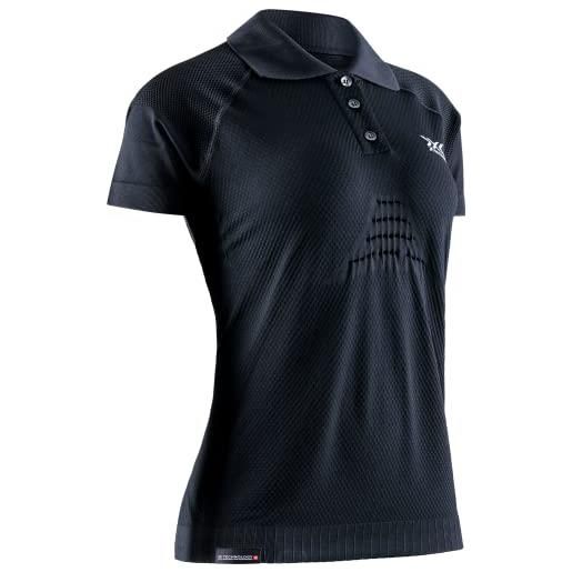 X-Bionic invent 4.0 travel polo shirt short sleeves women, black/anthracite, s women's