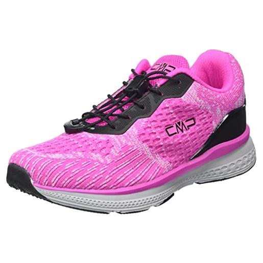 CMP kids nhekkar fitness shoes, scarpe da ginnastica unisex - bambini e ragazzi, purple fluo, 29 eu