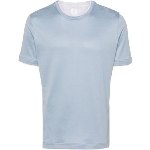 Eleventy t-shirt con dettagli a contrasto - blu