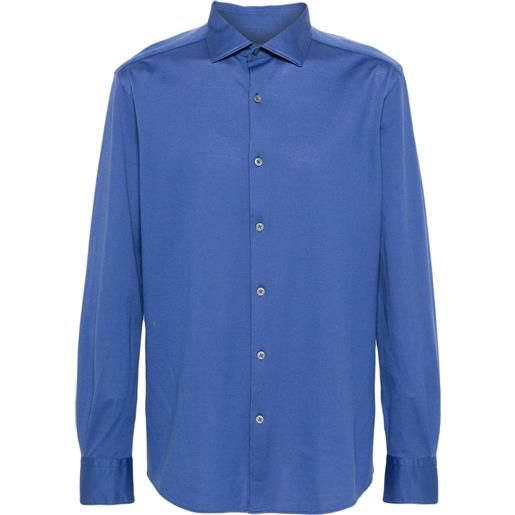 Zegna camicia con colletto classico - blu