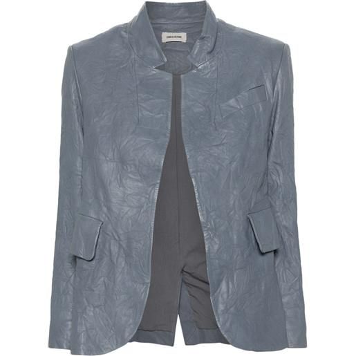 Zadig&Voltaire giacca verys con effetto stropicciato - blu