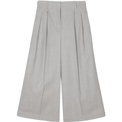 Odeeh pantaloni crop a gamba ampia - grigio