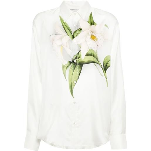 Pierre-Louis Mascia camicia a fiori - bianco