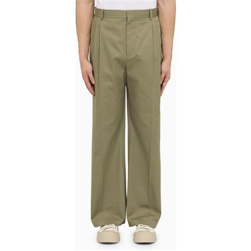 Loewe pantalone con pence verde militare