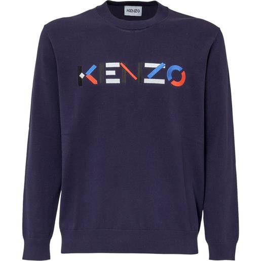 KENZO maglione con logo in cotone kenzo