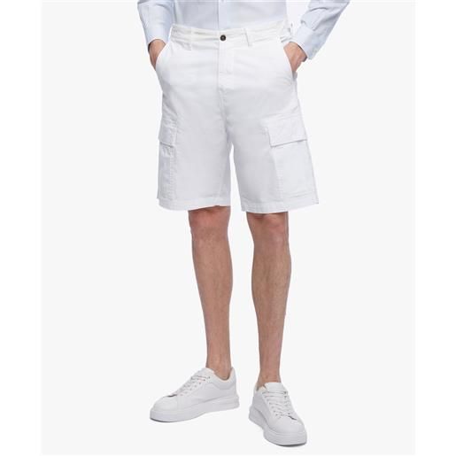 Brooks Brothers shorts cargo in cotone elasticizzato bianco