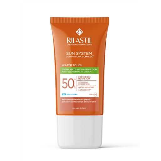Rilastil sun system water touch spf 50+ crema matt anti-imperfezioni 50ml