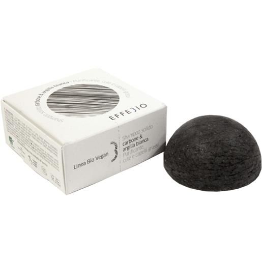 Fb Dermo Srl effebio shampoo solido al carbone e argilla bianca 60 grammi