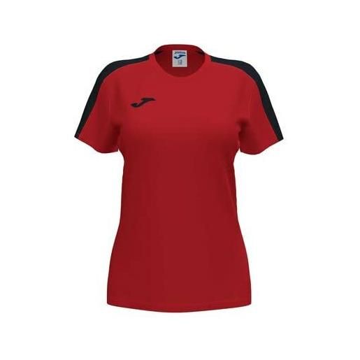 Joma 2xs maglietta academy manica corta, rosso nero, xxs unisex-adulto