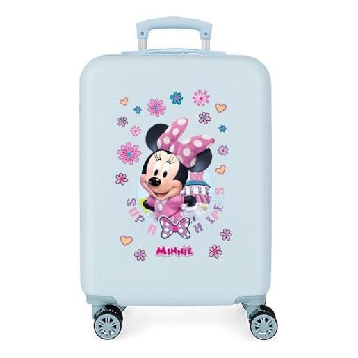 Disney super helpers valigia da cabina, rigida abs, chiusura a combinazione laterale, 4 ruote doppie, bagaglio a mano, blu chiaro