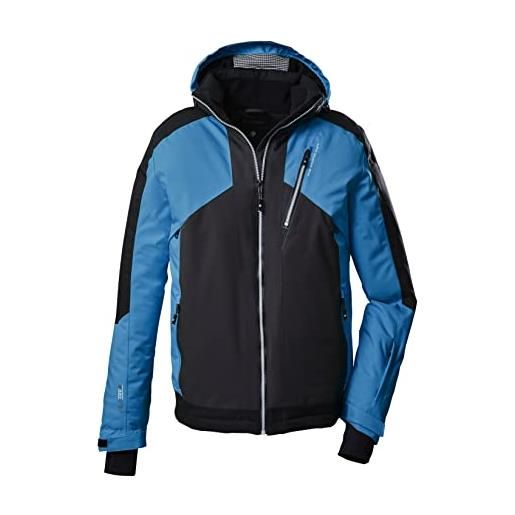 Killtec (kilah) men's giacca da sci/giacca funzionale con cappuccio staccabile con zip e paraneve ksw 117 mn ski jckt, cielo blu, xxl, 38716-000