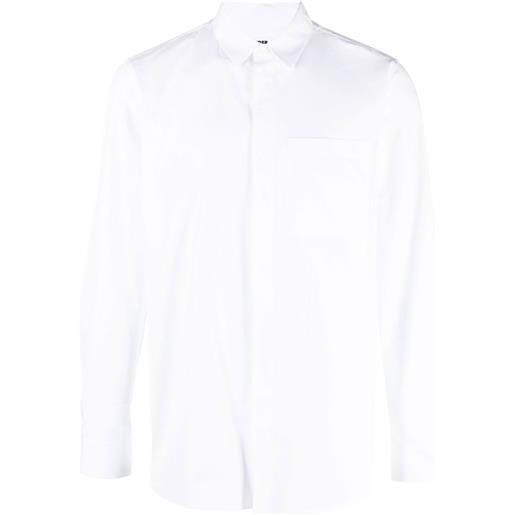 Jil Sander camicia con chiusura nascosta - bianco