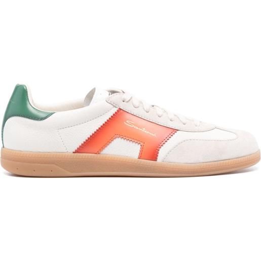 Santoni sneakers con design color-block - bianco