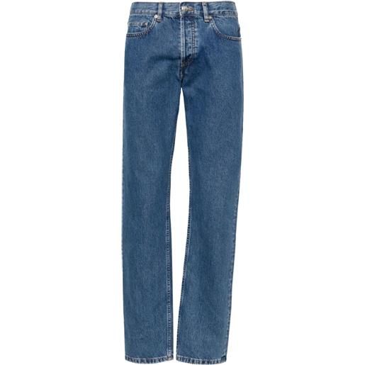 A.P.C. jeans new standard dritti con vita media - blu