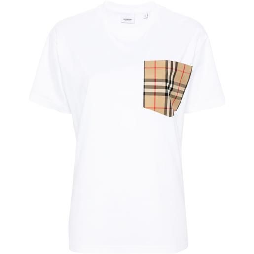 Burberry t-shirt a quadri - bianco