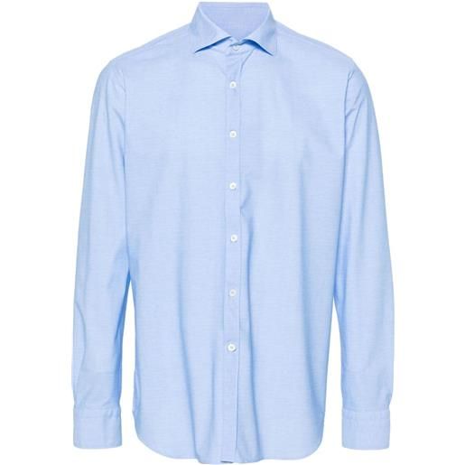 Canali camicia con colletto classico - blu
