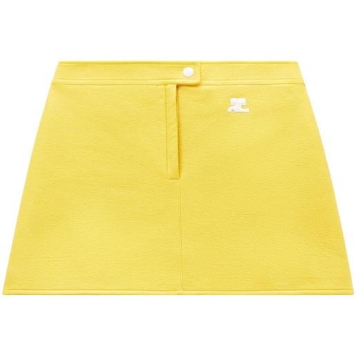 Courrèges minigonna svasata - giallo