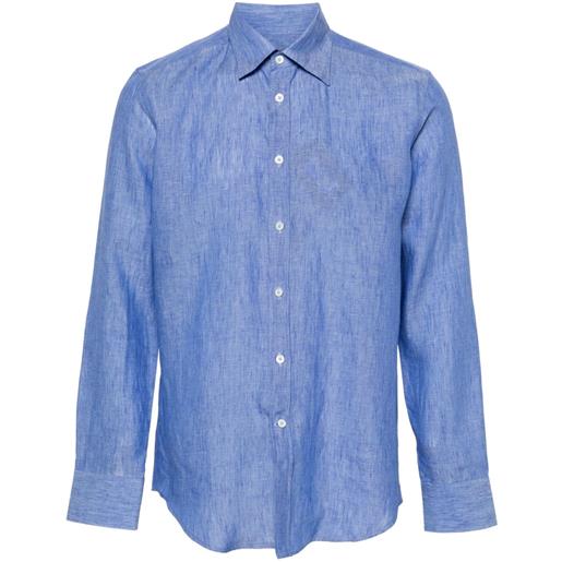 Canali camicia con colletto classico - blu