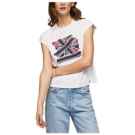 Pepe Jeans natty, t-shirt donna, bianco (white), m