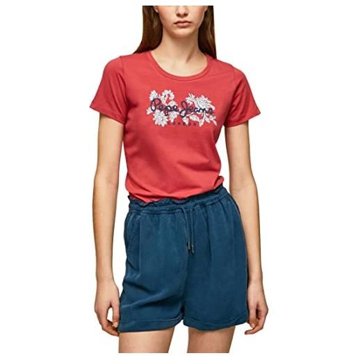Pepe Jeans nerea, t-shirt donna, rosso (studio red), xs