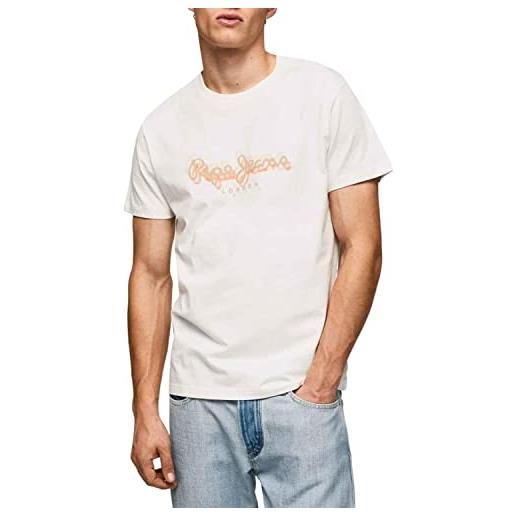 Pepe Jeans richme, t-shirt uomo, bianco (off white), l