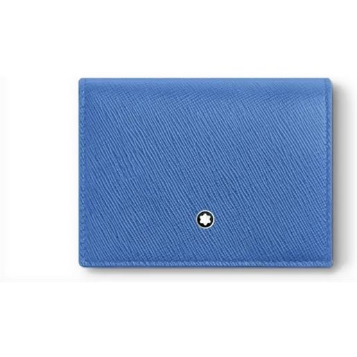 Montblanc portafoglio Montblanc sartorial continental nano blu