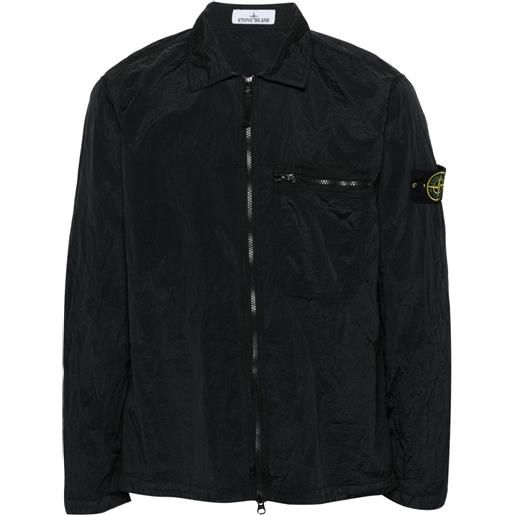 Stone Island giacca-camicia con zip - nero