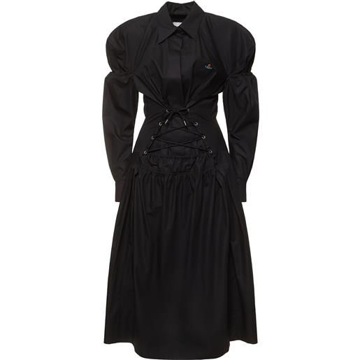 VIVIENNE WESTWOOD vestito midi kate in cotone