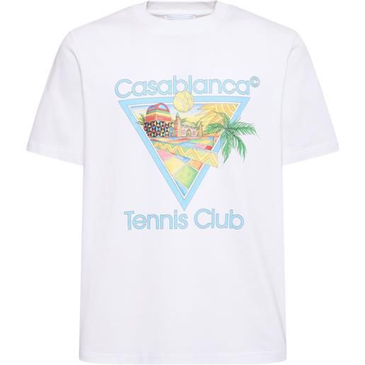 CASABLANCA t-shirt tennis club in cotone organico